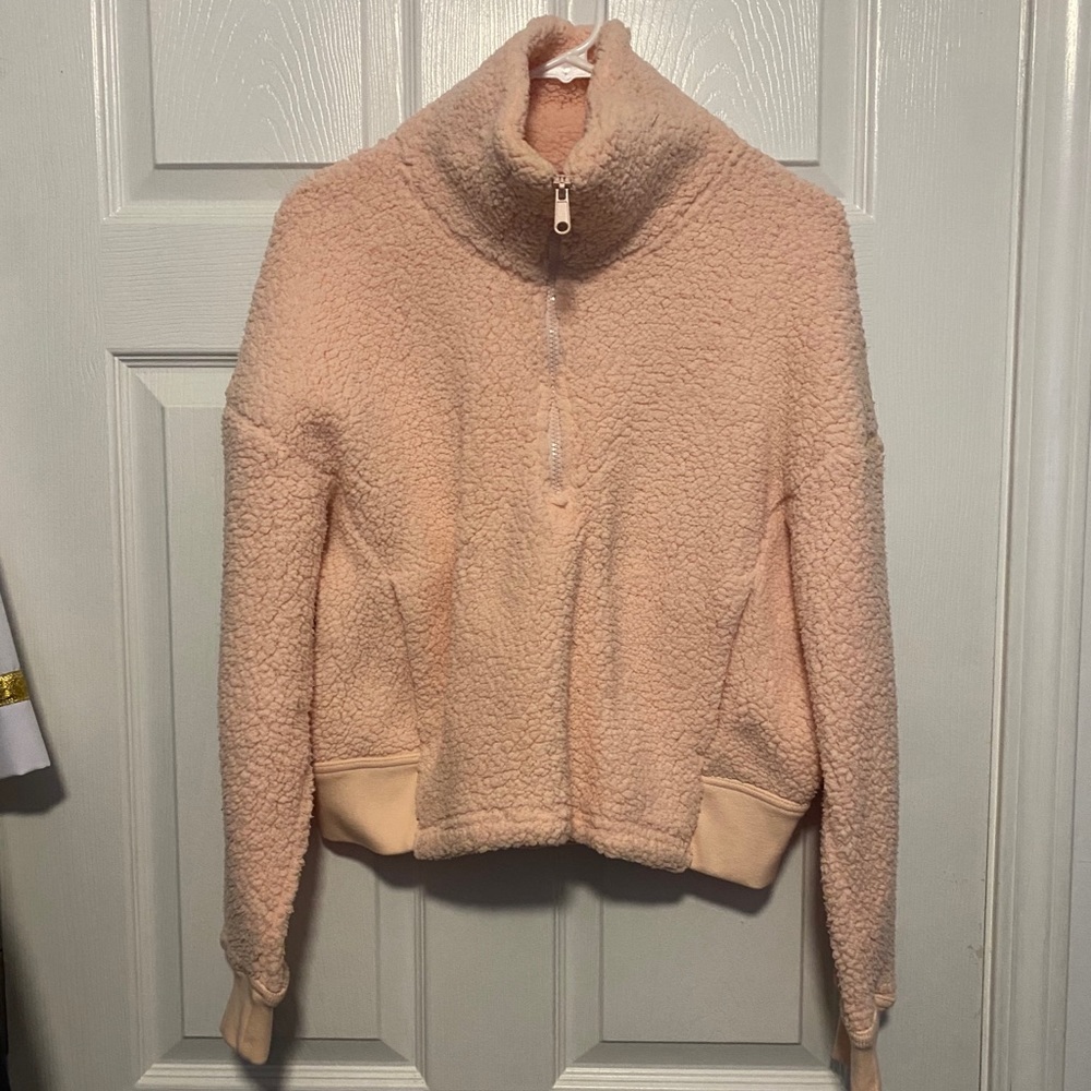 Fuzzy quarter zip